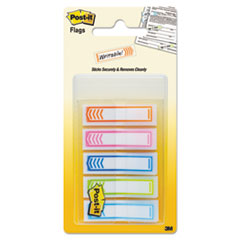 Arrow 1/2&quot; Page Flags, Five Assorted Bright Colors,