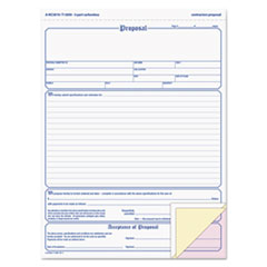 Contractor Proposal Form, 3-Part Carbonless, 8 1/2 x 11