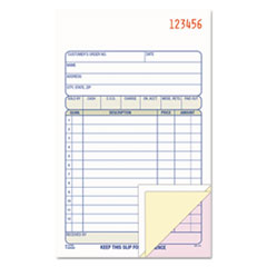 Carbonless Sales Order Book, Three-Part Carbonless, 4-3/16