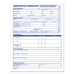 Comprehensive Employee Application Form, 8 1/2 x 11,