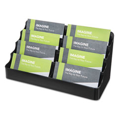 8-Tier Recycled Business Card Holder, 400 Card Cap, 7 7/8 x