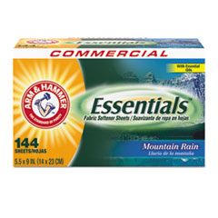 Essentials Dryer Sheets, Mountain Rain, 144