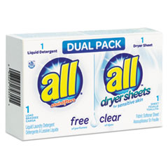 Free Clear HE Liquid Laundry Detergent/Dryer Sheet Dual