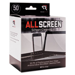 AllScreen Screen Cleaning Kit, 50 Wipes, 1 Microfiber