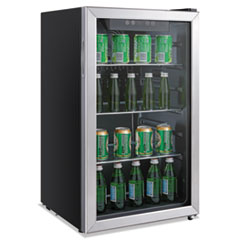 3.2 Cu. Ft. Beverage Cooler, Stainless Steel/Black