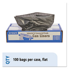 100% Recycled Plastic Trash Bags, 33gal, 1.3mil, 33 x 40,