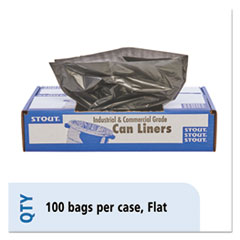 100% Recycled Plastic Trash Bags, 33gal, 1.5mil, 33 x 40,