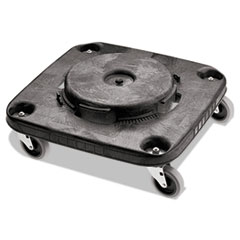 Brute Container Square Dolly, 250 lb Capacity, Black