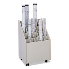 Laminate Mobile Roll Files, 20 Compartments, 15-1/4w x