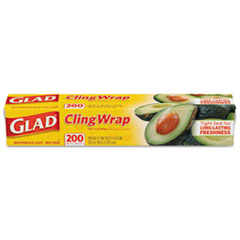 ClingWrap Plastic Wrap, 200 Square Foot Roll, Clear,