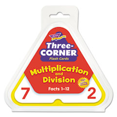 Multiplication/Division Three-Corner Flash Cards, 8 &amp;
