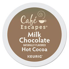 Caf Escapes Milk Chocolate Hot Cocoa K-Cups, 24/Box