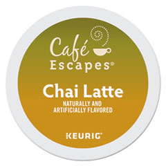 Caf Escapes Chai Latte K-Cups, 24/Box