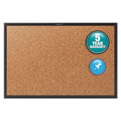 Classic Series Cork Bulletin Board, 72x48, Black Aluminum