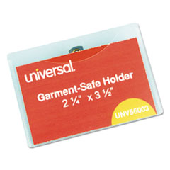 Clear Badge Holders w/Garment-Safe Clips, 2 1/4 x
