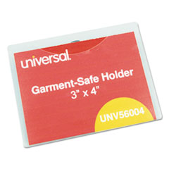 Clear Badge Holders w/Garment-Safe Clips, 3 x 4,