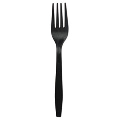 Heavyweight Polypropylene Cutlery, Fork, Black,