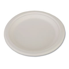 ChampWare Heavyweight Bagasse Dinnerware, Plate, 9&quot;, White,