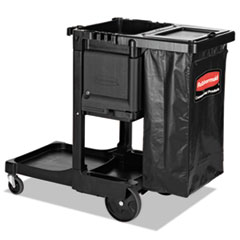 Executive Janitorial Cleaning Cart, 12.1&quot; x 22.4&quot; x 23&quot;,