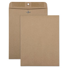 100% Recycled Brown Kraft Clasp Envelope, 9 x 12, Brown