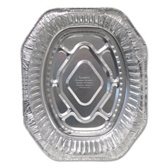 Aluminum Roaster Pans, Extra-Large Oval, 100/Carton