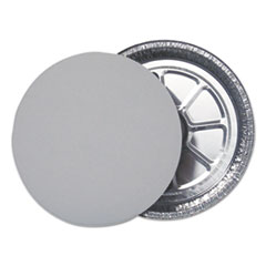 Aluminum Round Containers with Board Lid, 9&quot;, 250/Carto