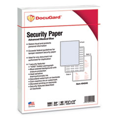 Advanced Medical Security Paper, Blue, 7 Features, 8