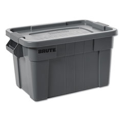 BRUTE Tote with Lid, 14 gal, 27 1/2w x 16 3/4d x 10 3/4h,