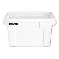 BRUTE Tote with Lid, 20 gal, 27.9w x 17.4d x 15.1h, White,