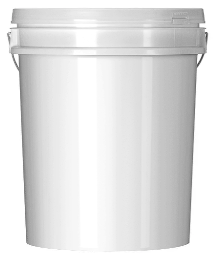 5 Gallon HDPE Pail, Open Head,  90 Mil, White