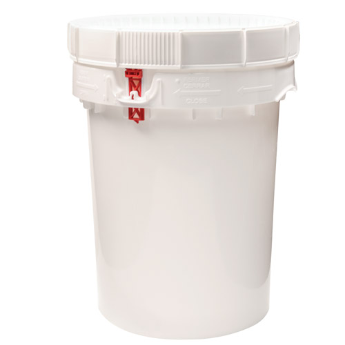 12 GAL WHITE HDPE SCREW TOP PAIL 1H2/Y53/S or