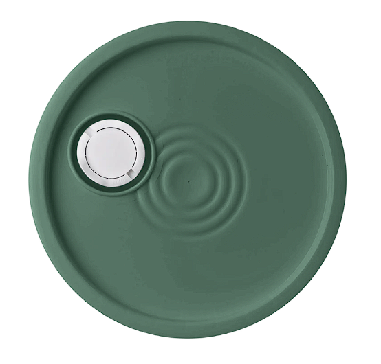 5 Gallon HDPE Cover, 90 Mil,  Green, Tear Strip, Spout