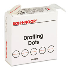 Adhesive Drafting Dots w/Dispenser, 7/8in dia,