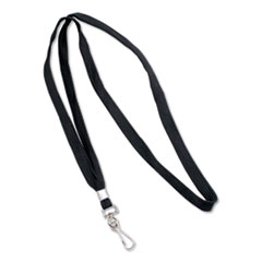 Deluxe Lanyards, J-Hook Style, 36&quot; Long, Black, 24/Bo