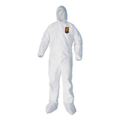 A40 Elastic-Cuff, Ankle, Hood &amp; Boot Coveralls, White,