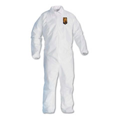 A40 Elastic-Cuff and Ankles Coveralls, 4X-Large, White,