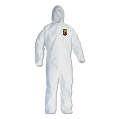 A40 Elastic-Cuff &amp; Ankle Hooded Coveralls, White,