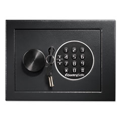 Electronic Security Safe, 0.14 ft3, 9w x 6 3/5d x 6