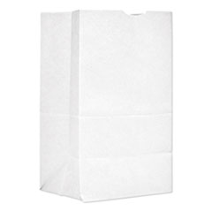 #20 Squat Paper Grocery Bag, 40lb White, Std 8 1/4 x 5