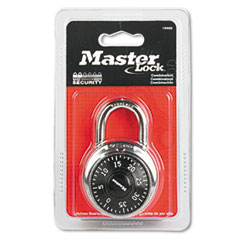Combination Lock, Stainless Steel, 1 7/8&quot; Wide, Black Dia