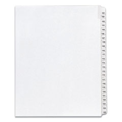 Allstate-Style Legal Exhibit
Side Tab Dividers, 25-Tab,
101-125, Letter, White