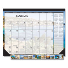 100% Recycled Earthscapes Seascapes Desk Pad Calendar,