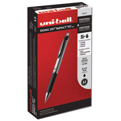 207 Impact Retractable Gel Pen, Bold 1mm, Black Ink,