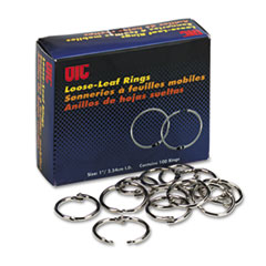 Officemate Book Rings, 1&quot;, 100/Box
