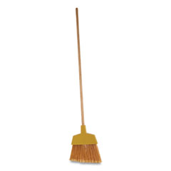 Angler Broom, Plastic Bristles, 53&quot; Wood Handle,