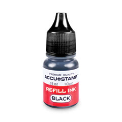 ACCU-STAMP Gel Ink Refill, Black, 0.35 oz Bottle