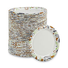 Deerfield Printed Paper Plates, 6" Dia,Coated/Soak
