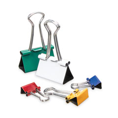 Binder Clips in Dispenser Tub, Assorted Sizes &amp; Colors,