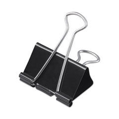 Binder Clips in Zip-Seal Bag, Large, Black/Silver, 36/Pack