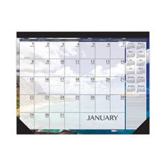 100% Recycled Earthscapes Seascapes Desk Pad Calendar,